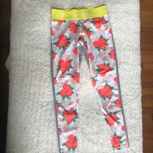 Floral front workout leggings